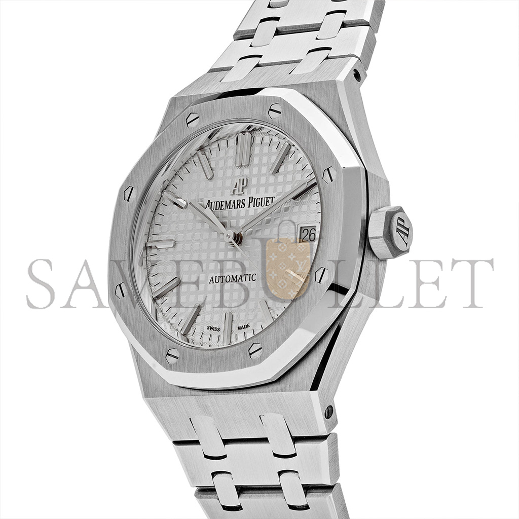 audemars P*g*et royal oak stainless steel white dial watch 15450st.oo.1256st.01